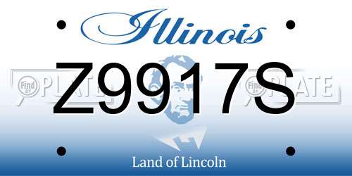 Z9917S Illinois License Plate