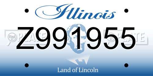 Z991955 Illinois License Plate