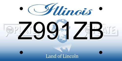 Z991ZB Illinois License Plate