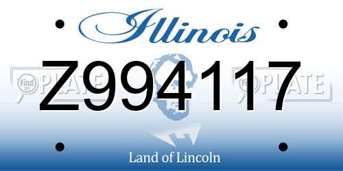 Z994117 Illinois License Plate