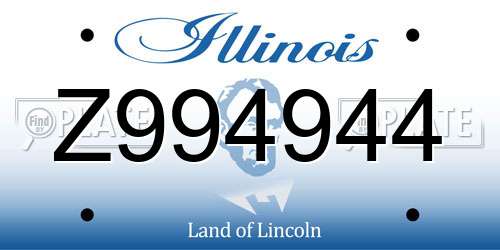Z994944 Illinois License Plate
