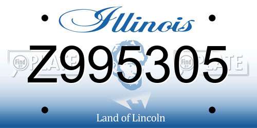 Z995305 Illinois License Plate