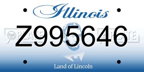 Z995646 Illinois License Plate