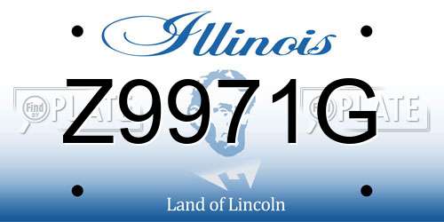 Z9971G Illinois License Plate