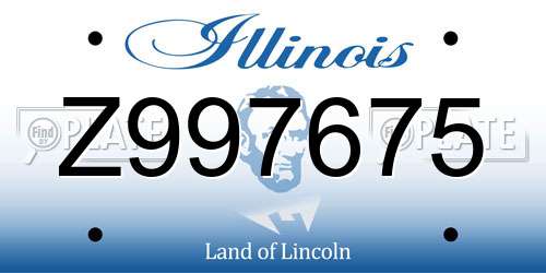 Z997675 Illinois License Plate