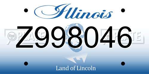 Z998046 Illinois License Plate