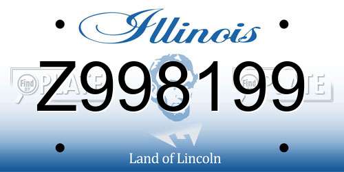Z998199 Illinois License Plate