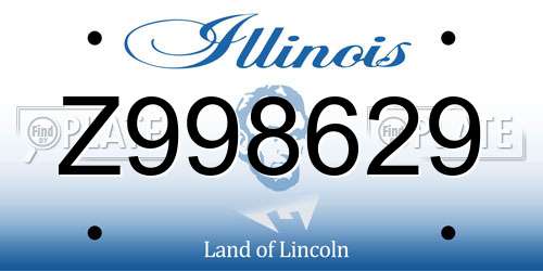 Z998629 Illinois License Plate