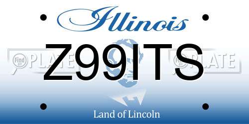 Z99ITS Illinois License Plate