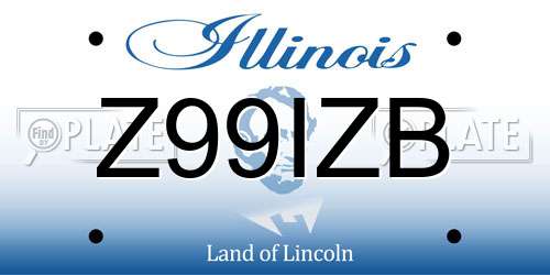 Z99IZB Illinois License Plate