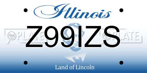 Z99IZS Illinois License Plate