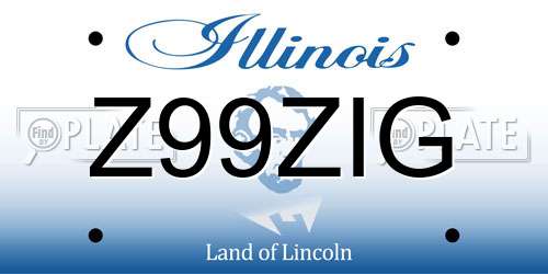 Z99ZIG Illinois License Plate