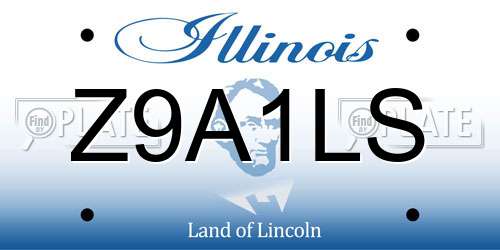 Z9A1LS Illinois License Plate