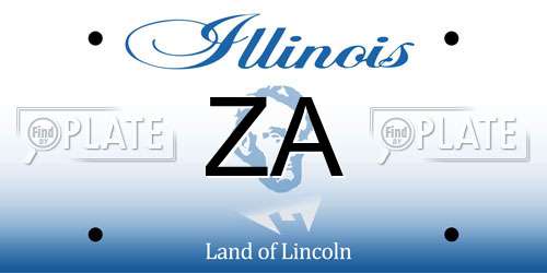 ZA Illinois License Plate