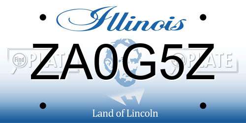 ZA0G5Z Illinois License Plate
