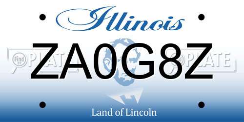 ZA0G8Z Illinois License Plate