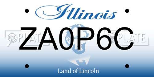 ZA0P6C Illinois License Plate