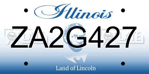 ZA2G427 Illinois License Plate