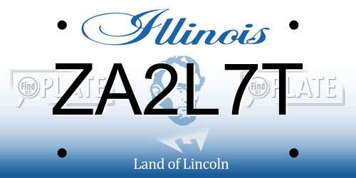 ZA2L7T Illinois License Plate