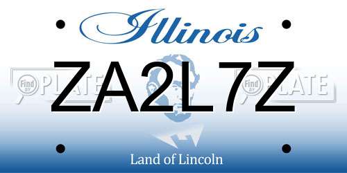 ZA2L7Z Illinois License Plate