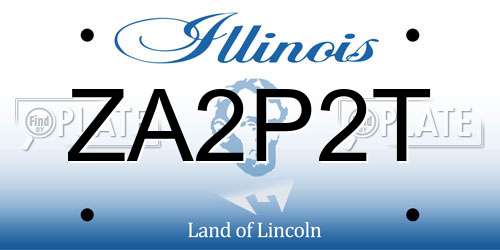 ZA2P2T Illinois License Plate