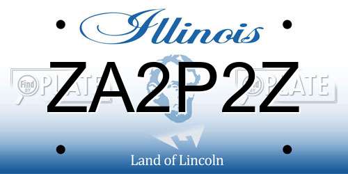 ZA2P2Z Illinois License Plate