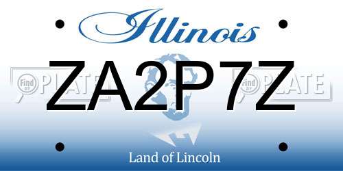 ZA2P7Z Illinois License Plate