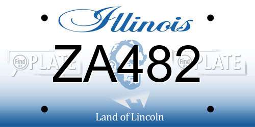 ZA482 Illinois License Plate