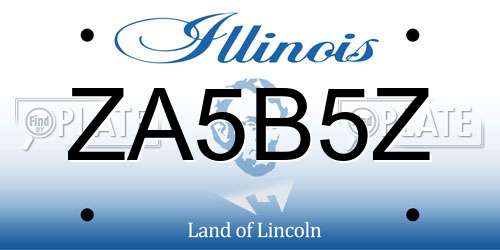ZA5B5Z Illinois License Plate