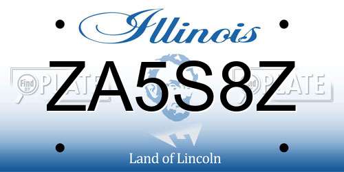 ZA5S8Z Illinois License Plate