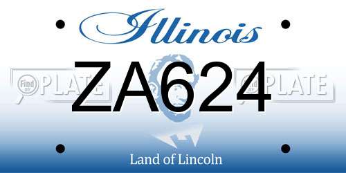 ZA624 Illinois License Plate