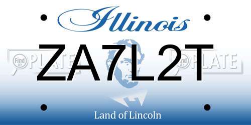 ZA7L2T Illinois License Plate