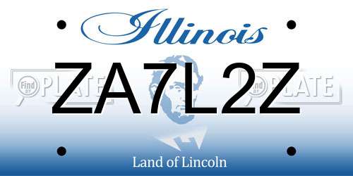 ZA7L2Z Illinois License Plate