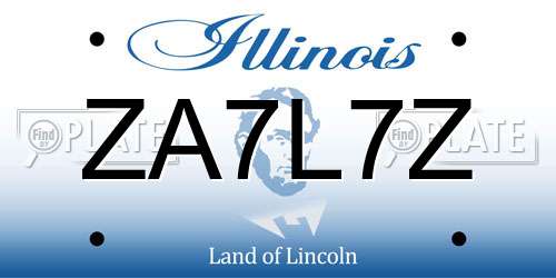 ZA7L7Z Illinois License Plate