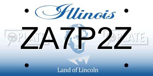 ZA7P2Z Illinois License Plate