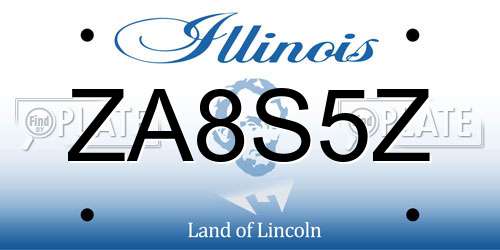 ZA8S5Z Illinois License Plate