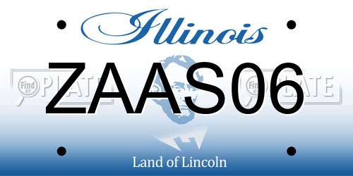 ZAAS06 Illinois License Plate