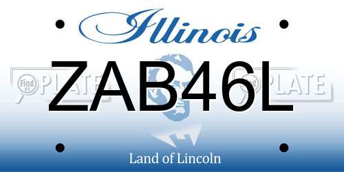 ZAB46L Illinois License Plate