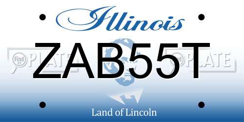 ZAB55T Illinois License Plate