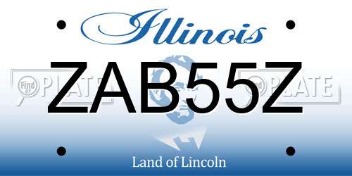 ZAB55Z Illinois License Plate
