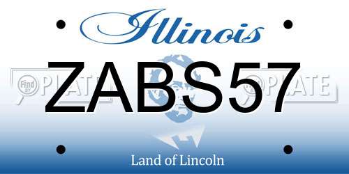 ZABS57 Illinois License Plate