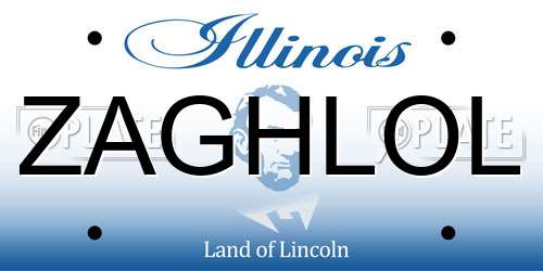 ZAGHLOL Illinois License Plate