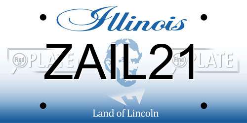 ZAIL21 Illinois License Plate