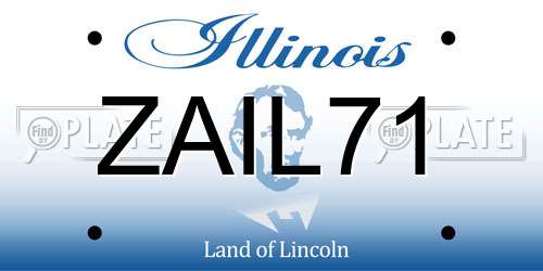 ZAIL71 Illinois License Plate