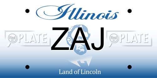 ZAJ Illinois License Plate