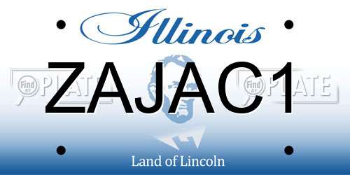 ZAJAC1 Illinois License Plate