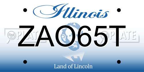 ZAO65T Illinois License Plate