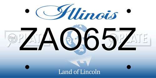 ZAO65Z Illinois License Plate