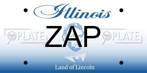 ZAP Illinois License Plate