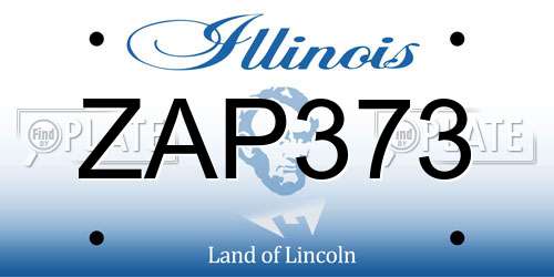 ZAP373 Illinois License Plate